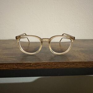 Warby Parker Eyewear Gillian M 177 52/20/145 Crystal Beige Eyeglasses w/ Case